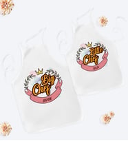 BK Gift Kişiye Özel İkili Anne Kız Mutfak Önlüğü Seti - 6 (Beyaz)