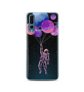 Uzay Balon Tasarım Süper Şeffaf Silikon Telefon Kılıfı Huawei P20 Pro 