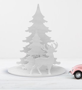 BK Gift Kişiye Özel İsimli 3d Ahşap Yılbaşı Ağacı Model 1a