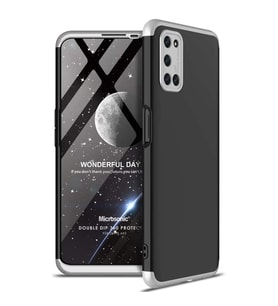 Microsonic Oppo A92 Kılıf Double Dip 360 Protective Siyah Gri