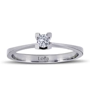 Lova 0,14 Karat Pırlanta Tektaş Yüzük - 1050006