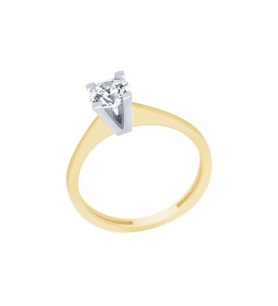 Diamond Line-Gülaylar Altın 14 Ayar Tektaş Yüzük