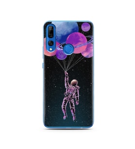Uzay Balon Tasarım Süper Şeffaf Silikon Telefon Kılıfı Huawei Y9 Prime 2019