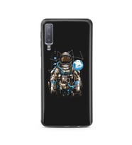 Uzay Astronot Tasarım Süper Şeffaf Silikon Telefon Kılıfı Samsung A7 (2018)