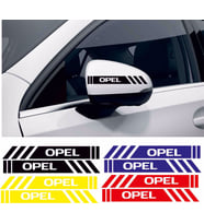 Opel Frontera ayna sticker etiket şerit - spor tuning görünüm 1pakette 4 renk