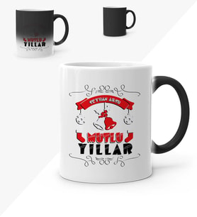 BK Gift Kişiye Özel Mutlu Yıllar Sihirli Kupa Bardak  6