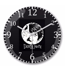 Death Note Duvar Saati Bombeli Gercek Cam