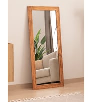 Dfn Wood Masif Ahşap Dikdörtgen Dekoratif Duvar Salon Ofis Aynası