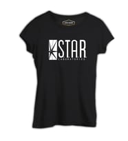 Flash - S.T.A.R. Laboratories Siyah Bayan Tshirt