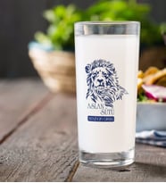 BK Gift Kişiye Özel Renkli Baskılı Aslan Sütü Rakı Bardağı-1 (Beyaz)