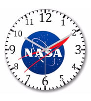 Nasa  Duvar  Saati Bombeli Gercek Cam