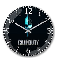 Call of Duty Duvar Saati Bombeli Gercek Cam