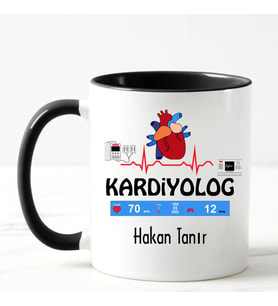 Kardiyolog Kupa Bardağı Siyah
