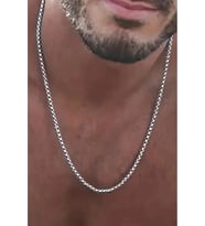 İnce Spor Model Erkek Çelik Zincir Kolye 2 mm 55 cm eck07