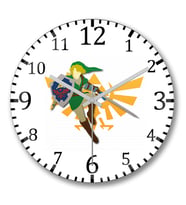 The Legend of Zelda Duvar Saati Bombeli Gercek Cam