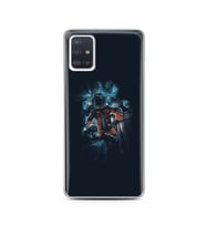 Uzay Boşluğu Tasarım Süper Şeffaf Silikon Telefon Kılıfı Samsung A51
