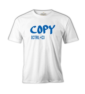 Baba Copy - Ctrl+C Beyaz Erkek Tshirt