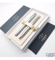 Parker Urban Stainless Steel CT Dolma Kalem + Tükenmez Kalem Set  İsme Özel Kalem  Hediyelik Kalem