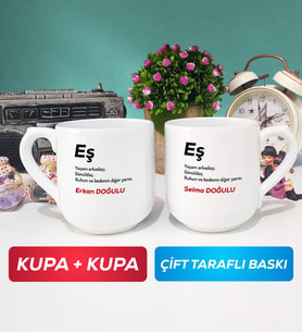 İkili Eş Kupa Bardak Oval