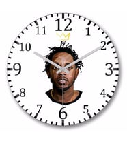 Kendrick Lamar Duvar Saati Bombeli Gercek Cam