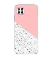 Pembe Puantiye Tasarımlı Süper Şeffaf Silikon Telefon Kılıfı Huawei P40 Lite