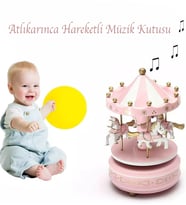 Pembe Atlıkarınca Hareketli Müzik Kutusu Arkadaşa Hediye