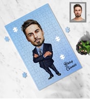 Kişiye Özel Öğretmen Karikatürlü A4 99 Parça Puzzle Bay-8