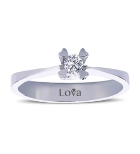 Lova G Renk 0,12 Karat Pırlanta Tektaş Yüzük - 1010041