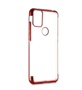 Alcatel 3X 2020 Kılıf Zore Dört Köşeli Lazer Silikon Kılıf (Kırmızı)