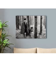 BK Gift Kişiye Özel Atatürk ve Kurt Tasarımlı Kanvas Tablo 50x70cm-1