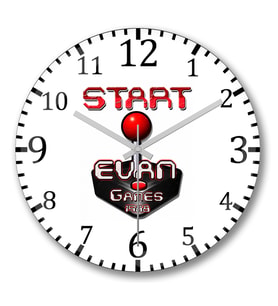 Start Evan Games  Duvar Saati Bombeli Gercek Cam