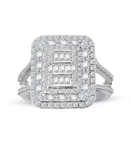 1.50 Ct Baget Pırlanta Modern Tasarım Yüzük
