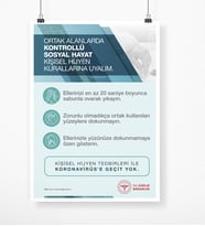 Ortak Alanlarda Kontrollü Sosyal Hayat Afiş Poster (50 x 70 cm.)