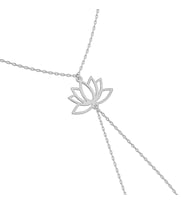 Sade Lotus Çiçeği Beyaz Gümüş Şahmeran