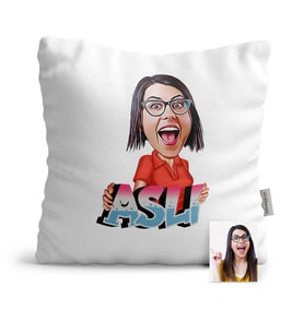 BK Gift Kişiye Özel İsimli Karikatür  Yastık  1
