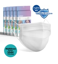 Medizer Full Ultrasonik Cerrahi ÇOCUK Maskesi 3 Katlı MELTBLOWN 10'lu 5 Kutu - Burun Telli - BEYAZ