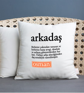 Arkadaş Kelime Anlamı Kare Yastık