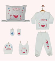 Pia Baby Gl 1945-08 İsme Özel Yastık Zıbın Set