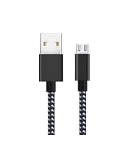 Diwu Micro USB Örgülü Yüksek Hızlı Şarj Kablosu Siyah