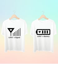 Kişiye Özel Baskılı Çift Tshirt