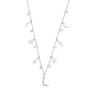 Çok Figürlü Gümüş Şans Kolyesi - N155901 (Gümüş)
