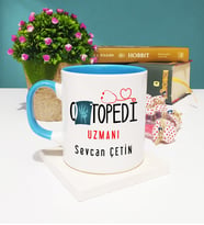 Ortapedi Uzmanı Kupa Bardak Mavi