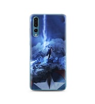 Kaptan Amerika Tasarım Süper Şeffaf Silikon Telefon Kılıfı Huawei P20 Pro 