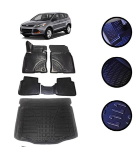 Ford Kuga 2019-2022 Arası 4D Havuzlu Oto Paspas Ve Bagaj Set