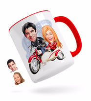 BK Gift Kişiye Özel Sevgililer Karikatürlü Kırmızı Kupa Bardak-12
