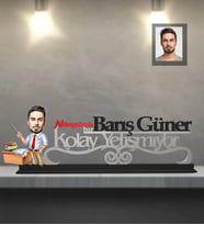 Kişiye Özel Öğretmen Karikatürlü Kolay Yetişmiyor Ahşap Biblo Bay-4