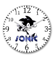 Sonic Retro Duvar Saati Bombeli Gercek Cam