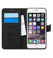 Microsonic Apple iPhone 6S Plus Kılıf Fabric Book Wallet Siyah
