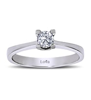 Lova E Renk 0,26 Karat Pırlanta Tektaş Yüzük - IDL Sertifikalı - 1020005