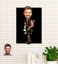 Kişiye Özel Okçu Temalı Karikatür Ahşap Tablo
